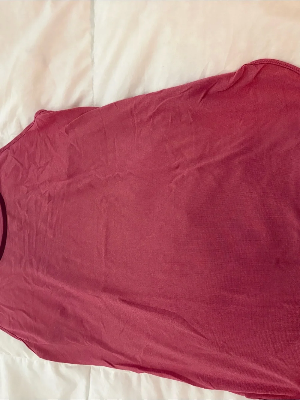 lululemon athletica Rose Pink racerback tank with Burgundy Trim